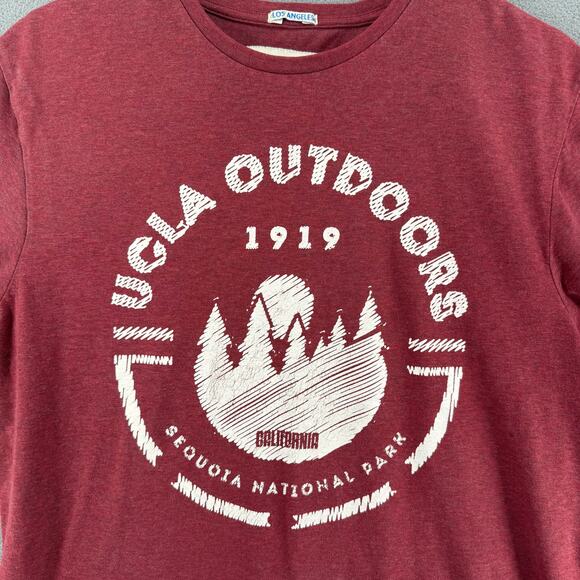 Vtg? UCLA Authentic Los Angeles Collegiate Wear Tee L Red Sequoia National Park - Picture 3 of 8